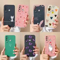For Honor 20i 20E 20Lite 20Pro Phone Case Love Heart Back Cover Soft Smooth Liquid Silicone Camera Protection Shockproof Bumpers