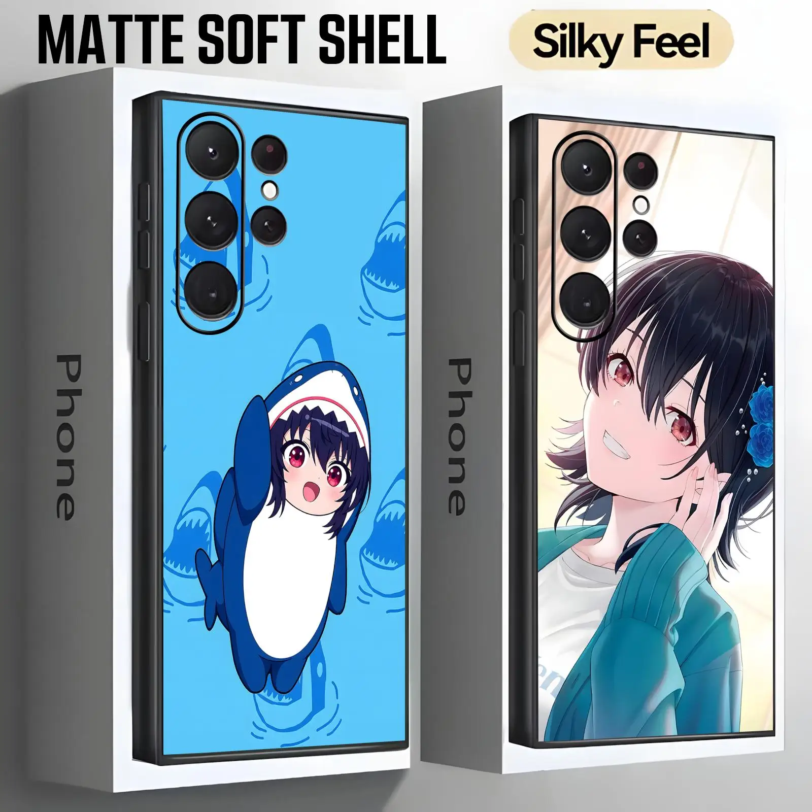 Coque antichoc noire ultra-douce pour Samsung S26 S25 S24 S23 S22 S21 – J'ai fait la connaissance de la deuxième fille la plus jolie de ma classe