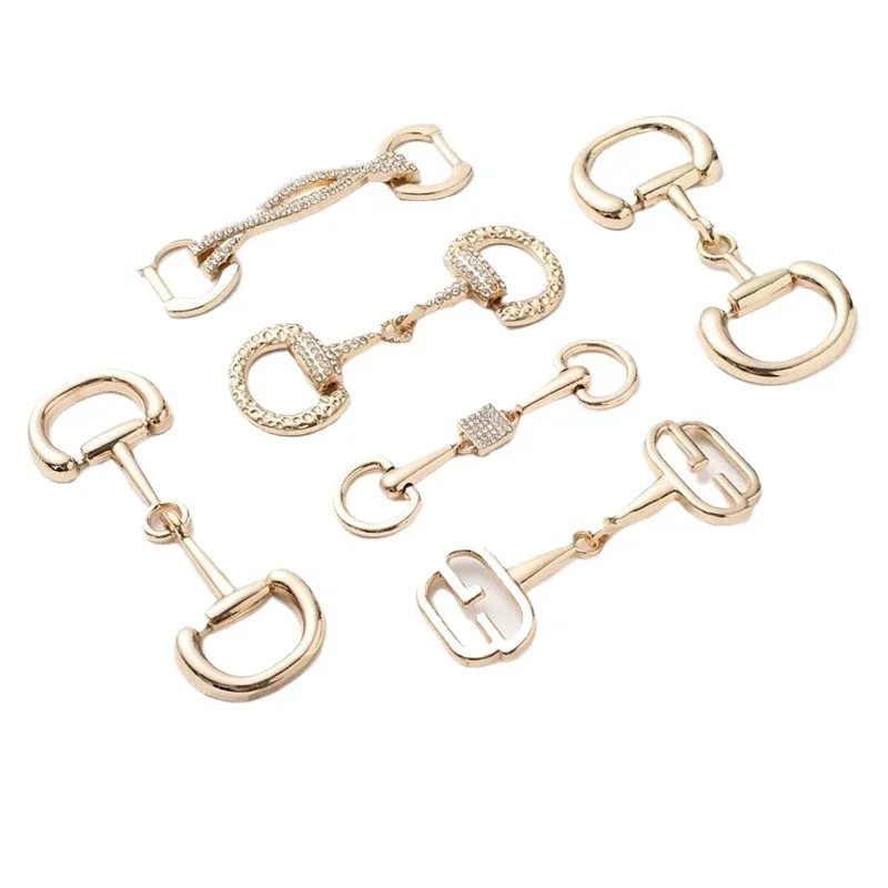 Fashion DIY gold shoe buckle chain boots leather shoes shoe accessories shoe accessories