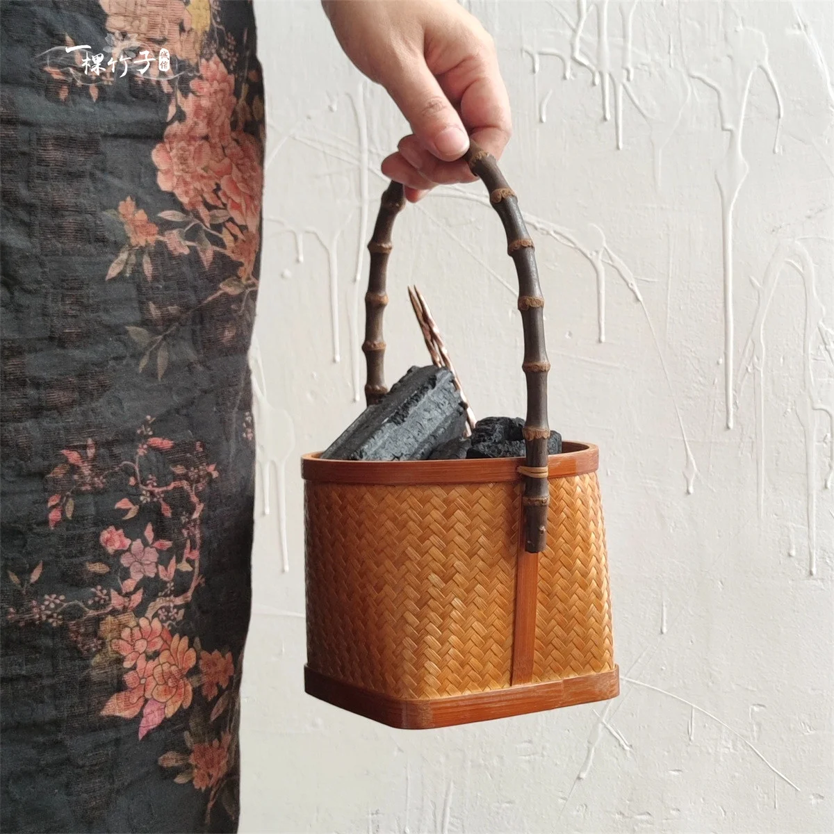 

Bamboo Woven Charcoal Basket Olive Charcoal Box Bamboo Charcoal Basket Tea Cooking Carbon Storage Basket No Dust Tea Ceremony...