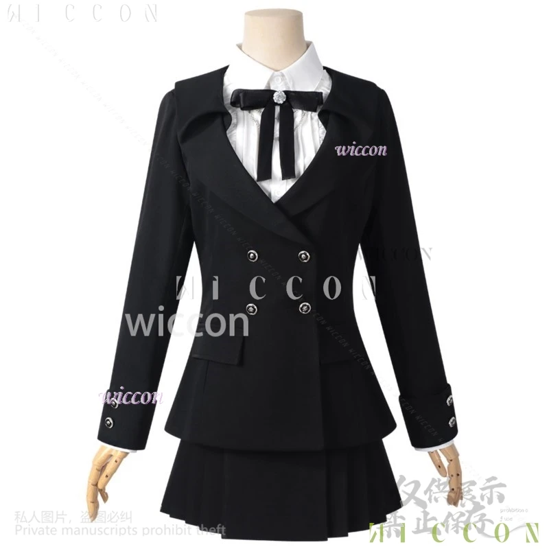 Anime Cos Heroines Anime Game Love And Deepspace Cosplay Costume British Style JK Black Coat Dress Lolita Tie Jirai Kei Girls
