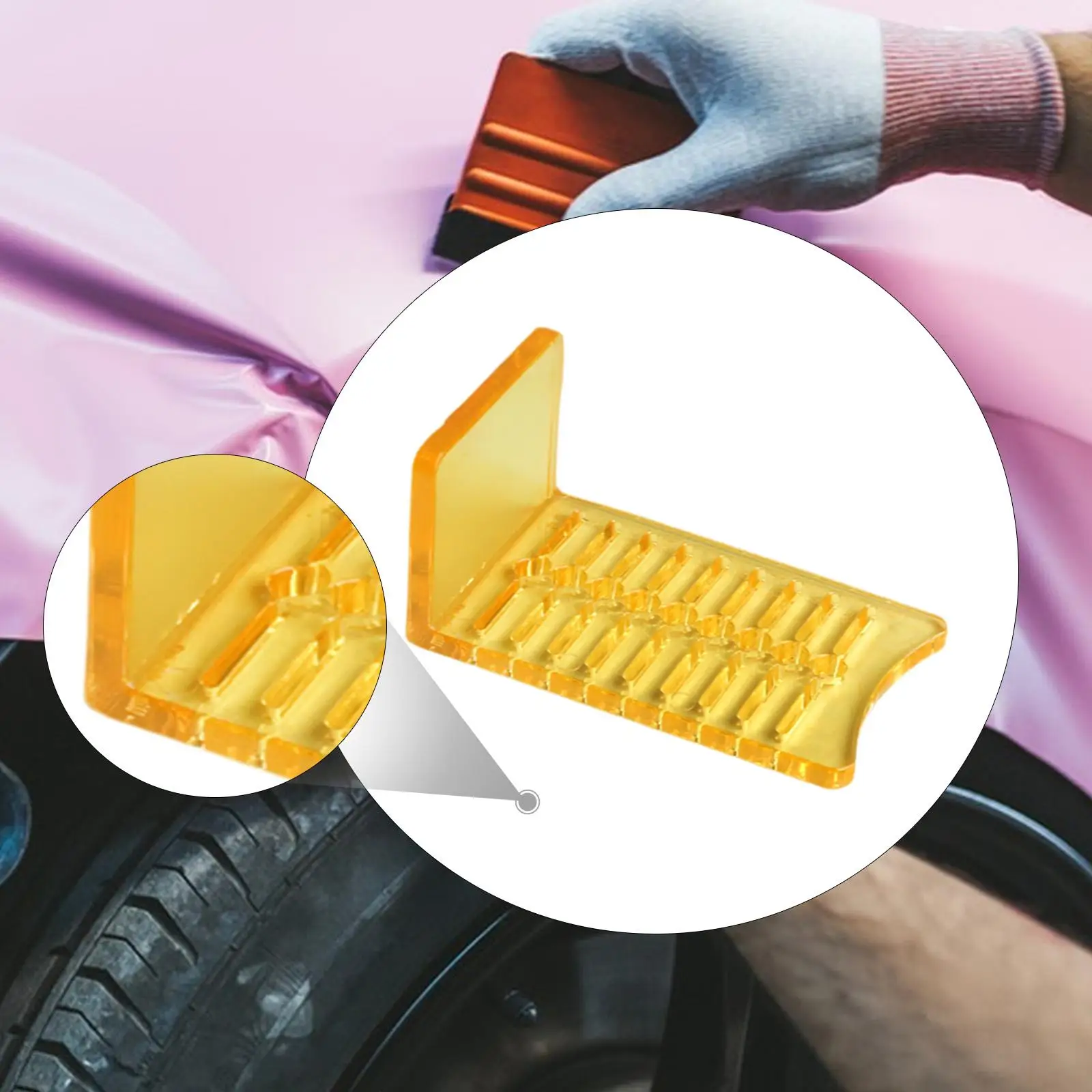 Car Vinyl Wrap Measuring Tool PP Material Film Cutting Guide Accurate Marking Squeegee for Car Stickers Decal Application