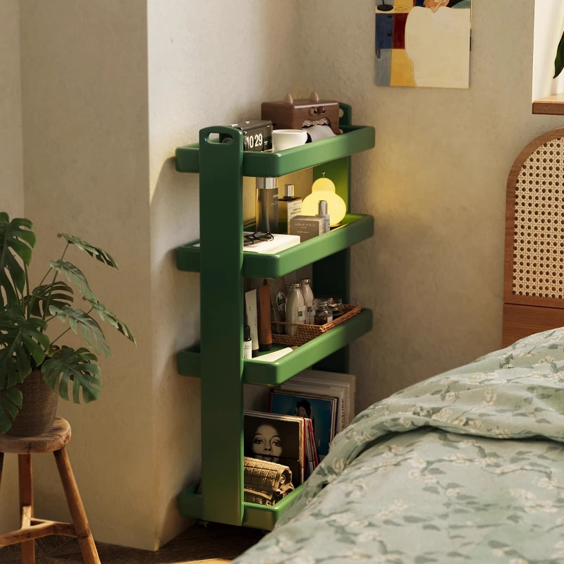 

Solid wood mobile storage rack home cart bedroom multi-layer gap storage rack sofa simple small side table