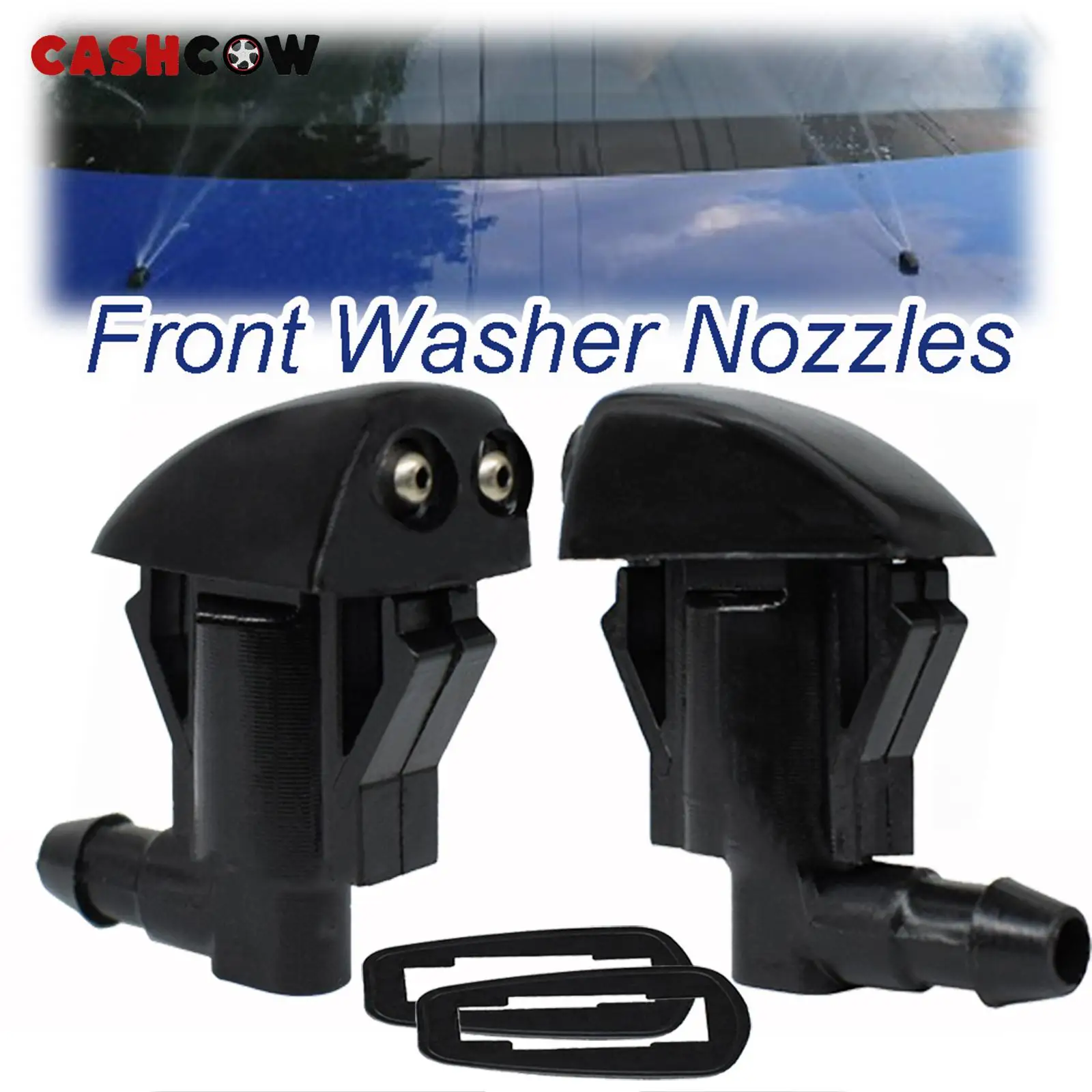 CASHCOW 2Pcs Wiper Water Spray Nozzle Front Windshield Washer Jet Nozzle For Jeep Grand Cherokee WK WH 2005 - 2010 55079049AA