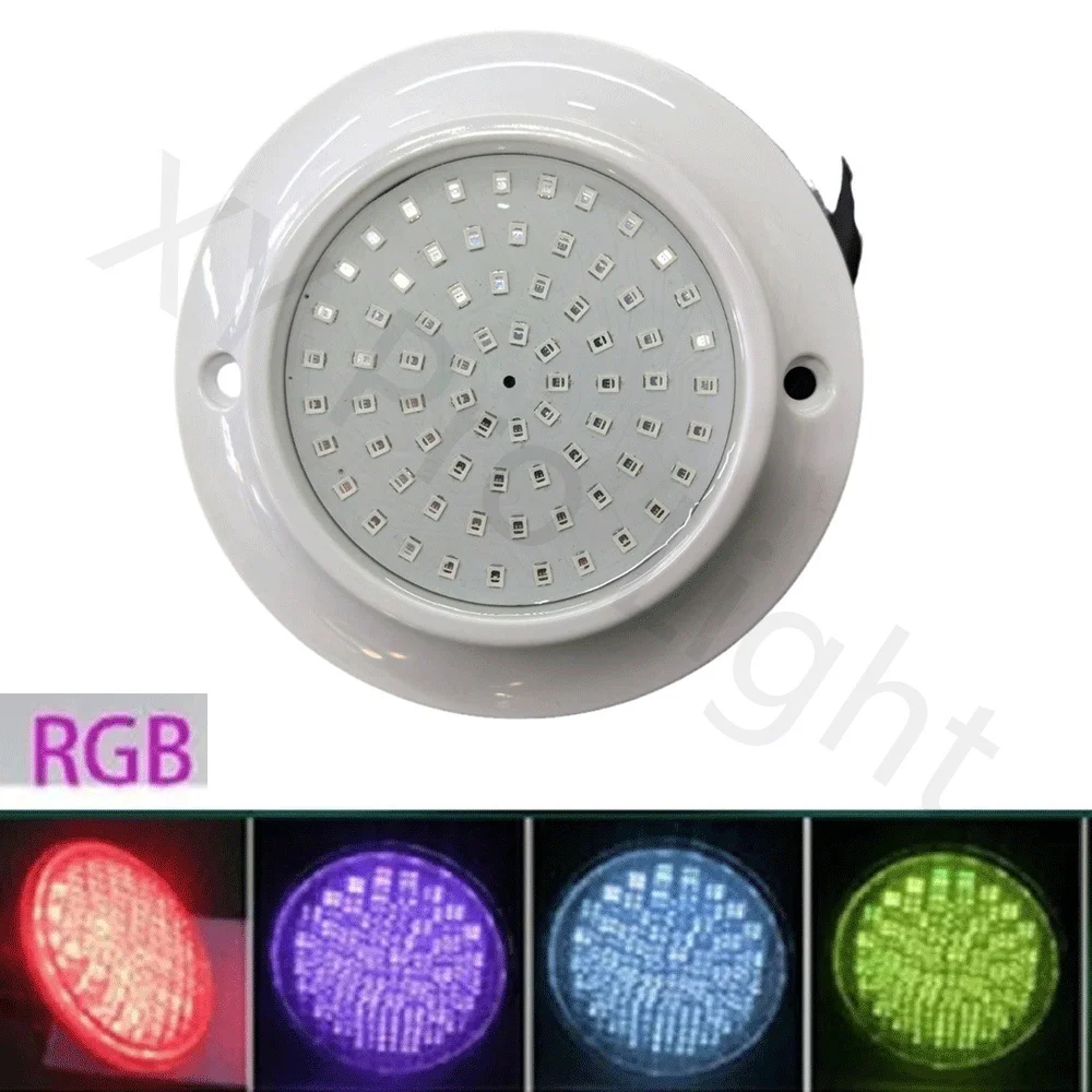 RGB LED luz subaquática piscina, controle de radiofrequência, lâmpada exterior e interior, paisagens holofotes, 12V, RF, 12W