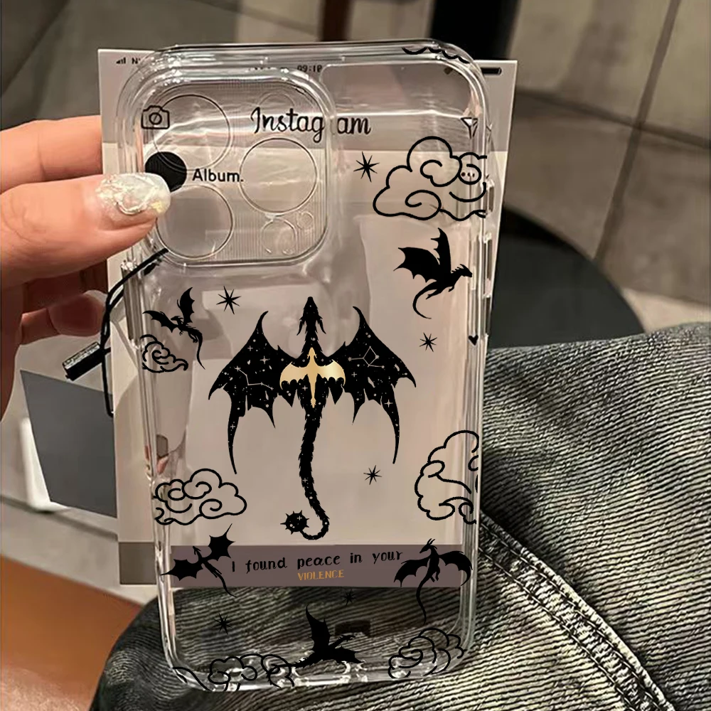 حافظة هاتف F-Fourth W-Wing لهاتف هواوي نوفا 9 6 7 5 P50 P30 Pro Lite Honor X7d 50 4G 5G غطاء خلفي ناعم شفاف من البولي يوريثان