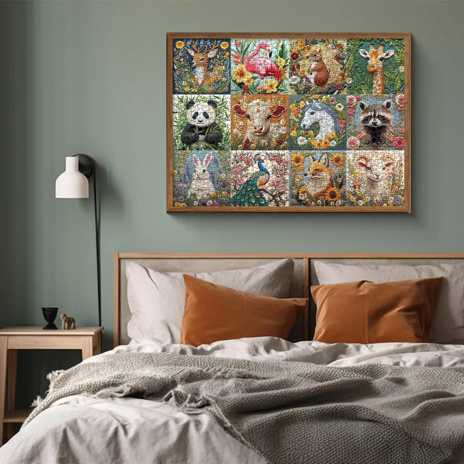 الكبار 300/500/1000 قطعة بازل قطع الملونة البرية التطريز لطيف الحيوان الألغاز التعليمية الترفيه لعبة طفل هدية