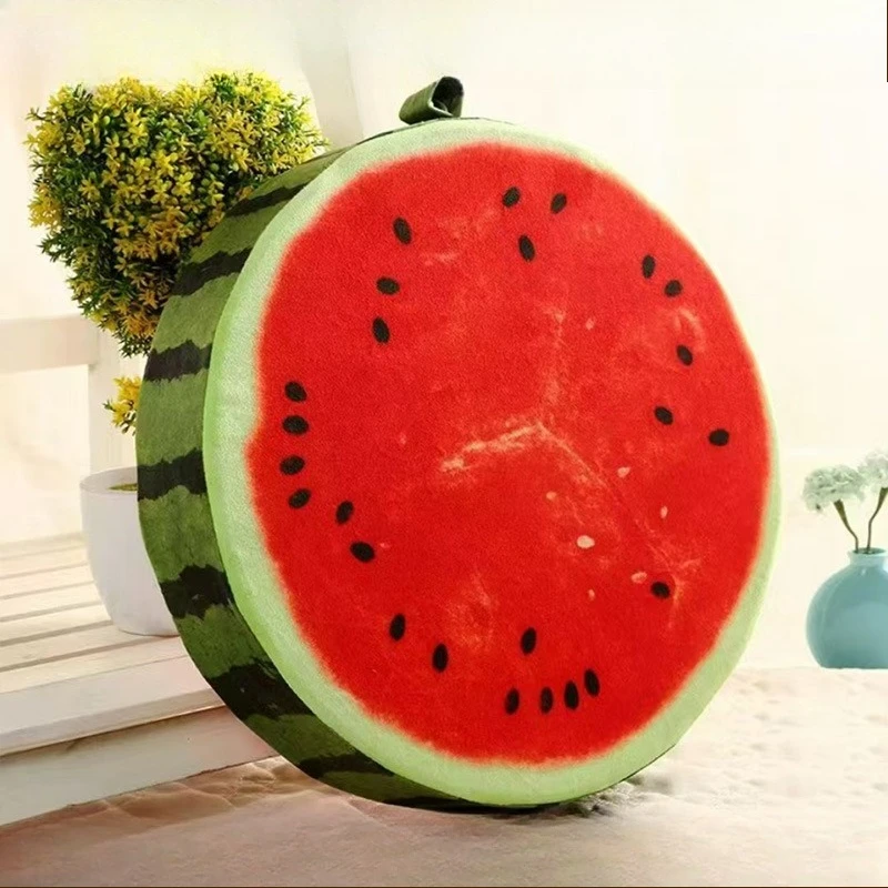 Comfortable Soft Fruit Seat Cushion Cartoon Cushion Student Watermelon Throw Pillow Cute Thickened Seat Cushion