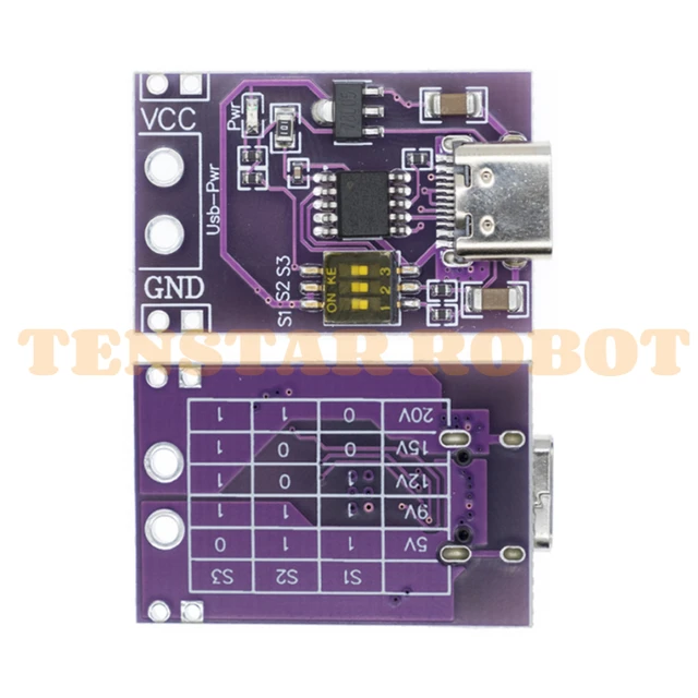 Typ C QC AFC PD2.0 PD3.0 do DC Spoof Scam Fast Charge Trigger Polling Detector USB-PD Notebook Power Supply Change Board Module