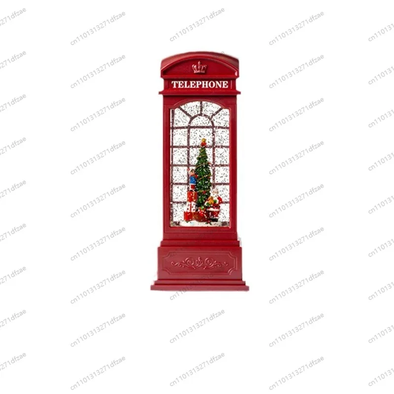 

Christmas Old Man Girl Birthday Gift Automatic Snow Decoration Wind Lamp Music Box