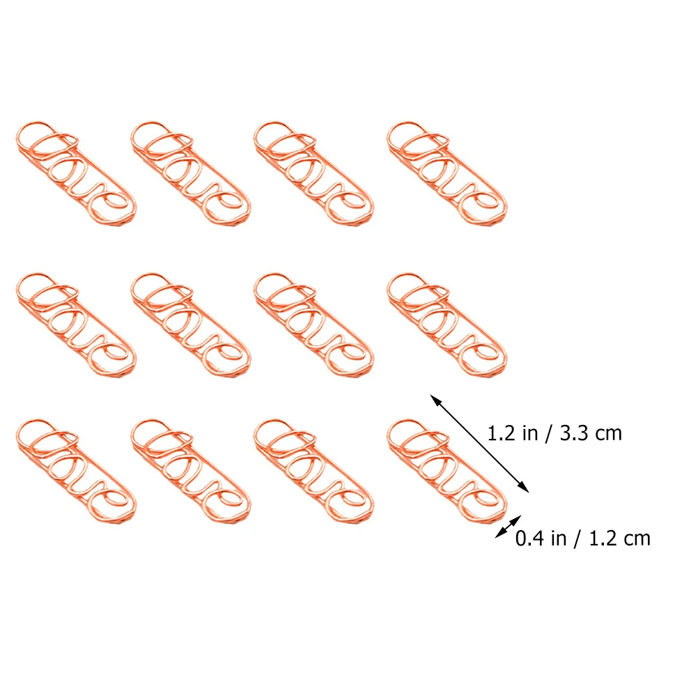 20Pcs Book Memo Clips Rose Gold Metal Note Clip for Photos Cards Holders Creative Paper Clamp Office Desk Organizer Supply