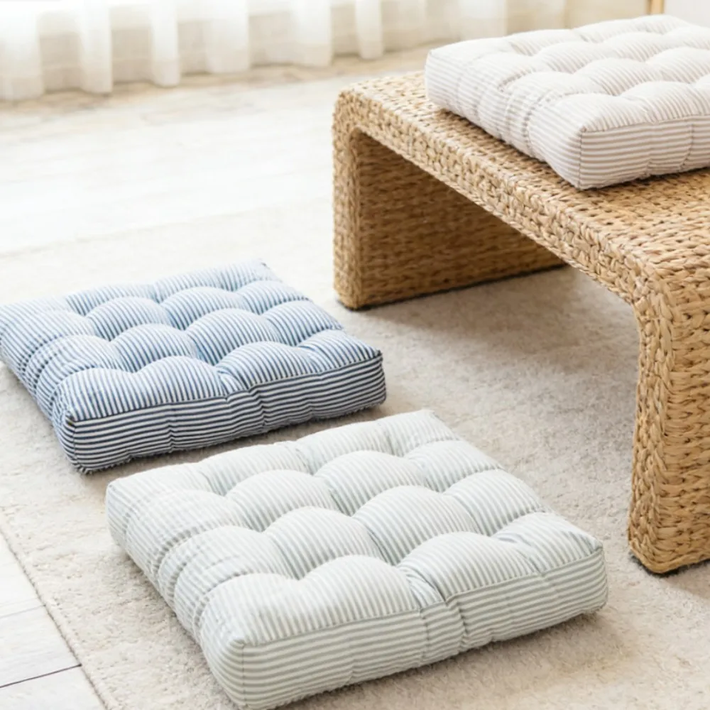 Large Thick Floor Cushion Square Round Cotton Linen Tatami Floor Chair Seat Pillow Garden Seating Pad for Home Decor Gift Choice