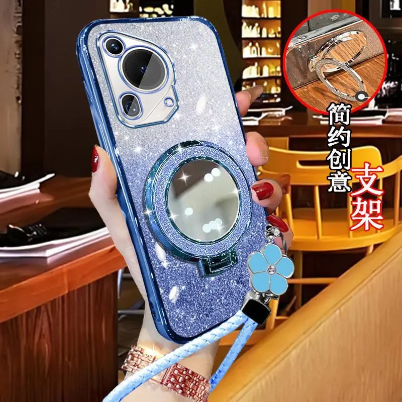 

For Huawei Pura 70 Ultra Case Pura 70 Luxury Glitter Cover Clear Magsafe Magnetic Phone Case For Huawei Pura 70 Pro