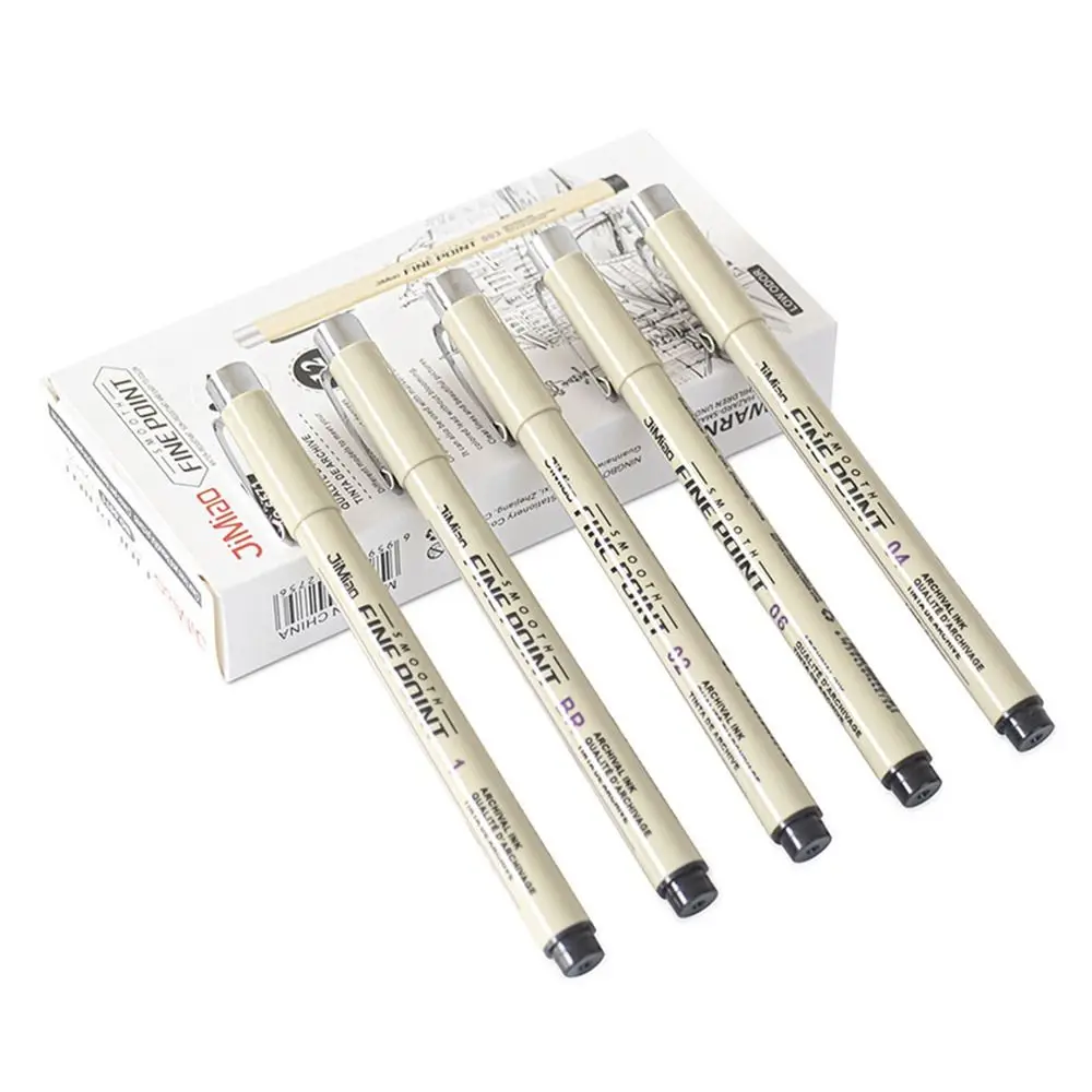 1Pcs Micron Ink Marker Pen Sketch Stationery Set Art Supplies Drawing Pen Pigment Liner 12 Tips Sketching Needle Pen