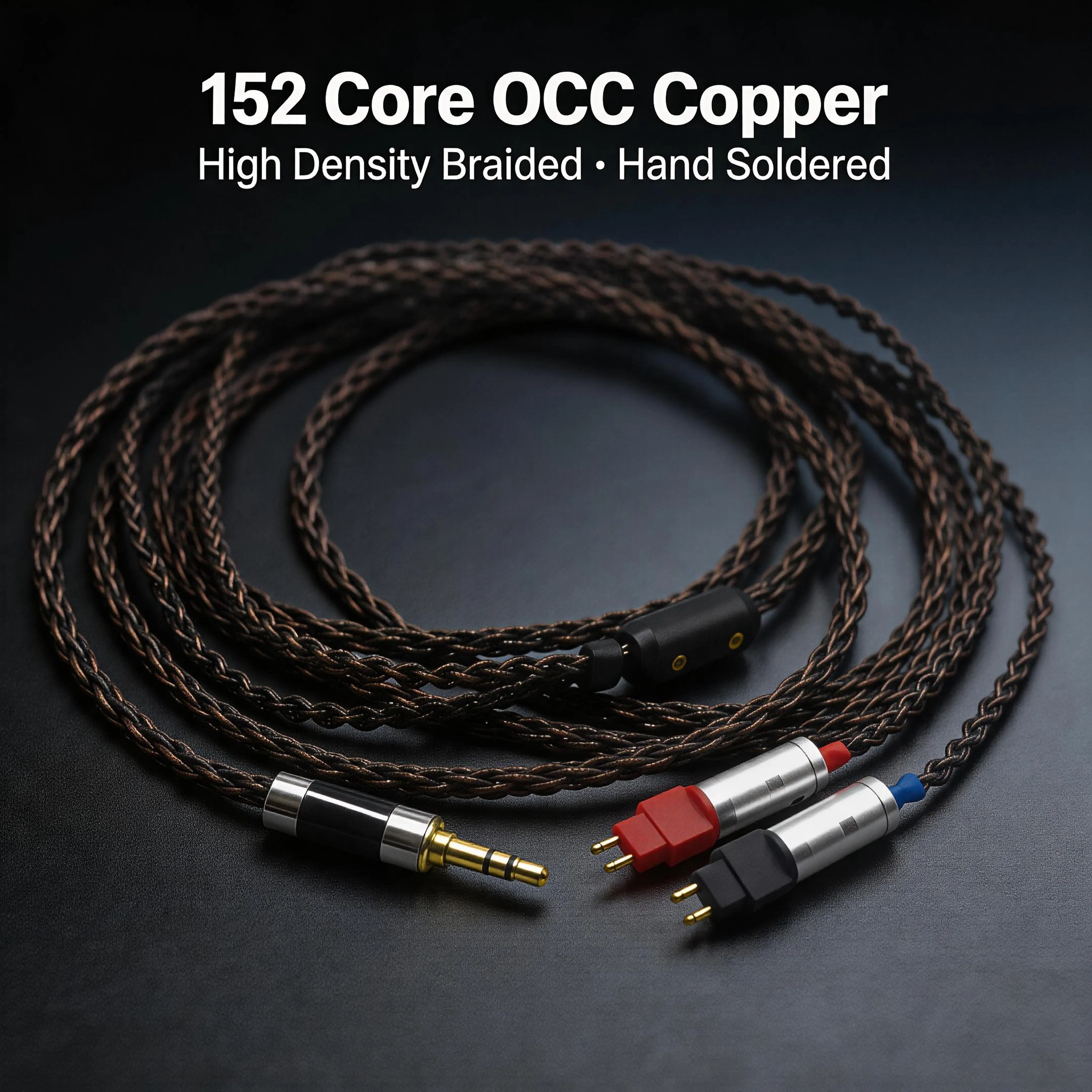 8 Core 152 Strands Copper Plated Braided Headphone Upgrade Cable For Sennheiser HD580 HD600 HD650 HD25 HD545 HD565 HD535 HD660S