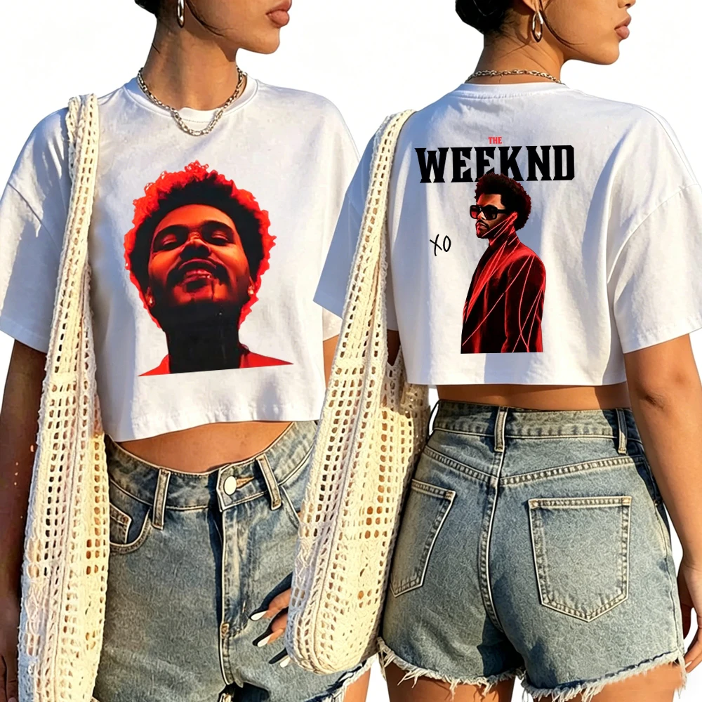 2026 The-Weeknd World Tour Shirt Women O-Neck Short Sleeves Crop Tops T-shirt
