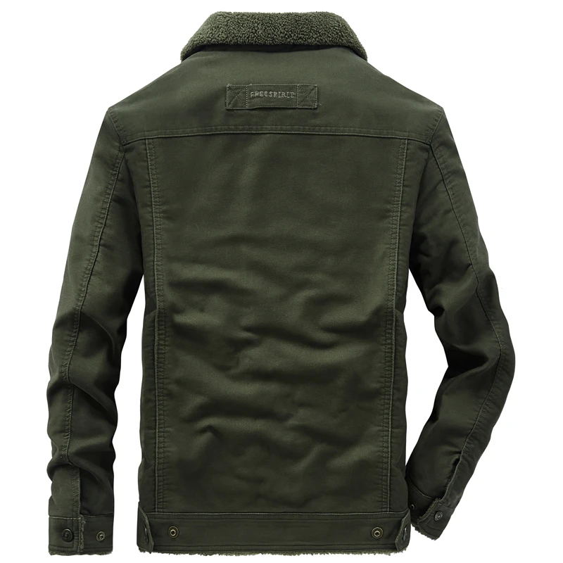 Big size Until 8XL Thick Warm Winter Military Fleece Loose Cargo jackets Male Cotton Casual Air Force Flight Jacket men clothing