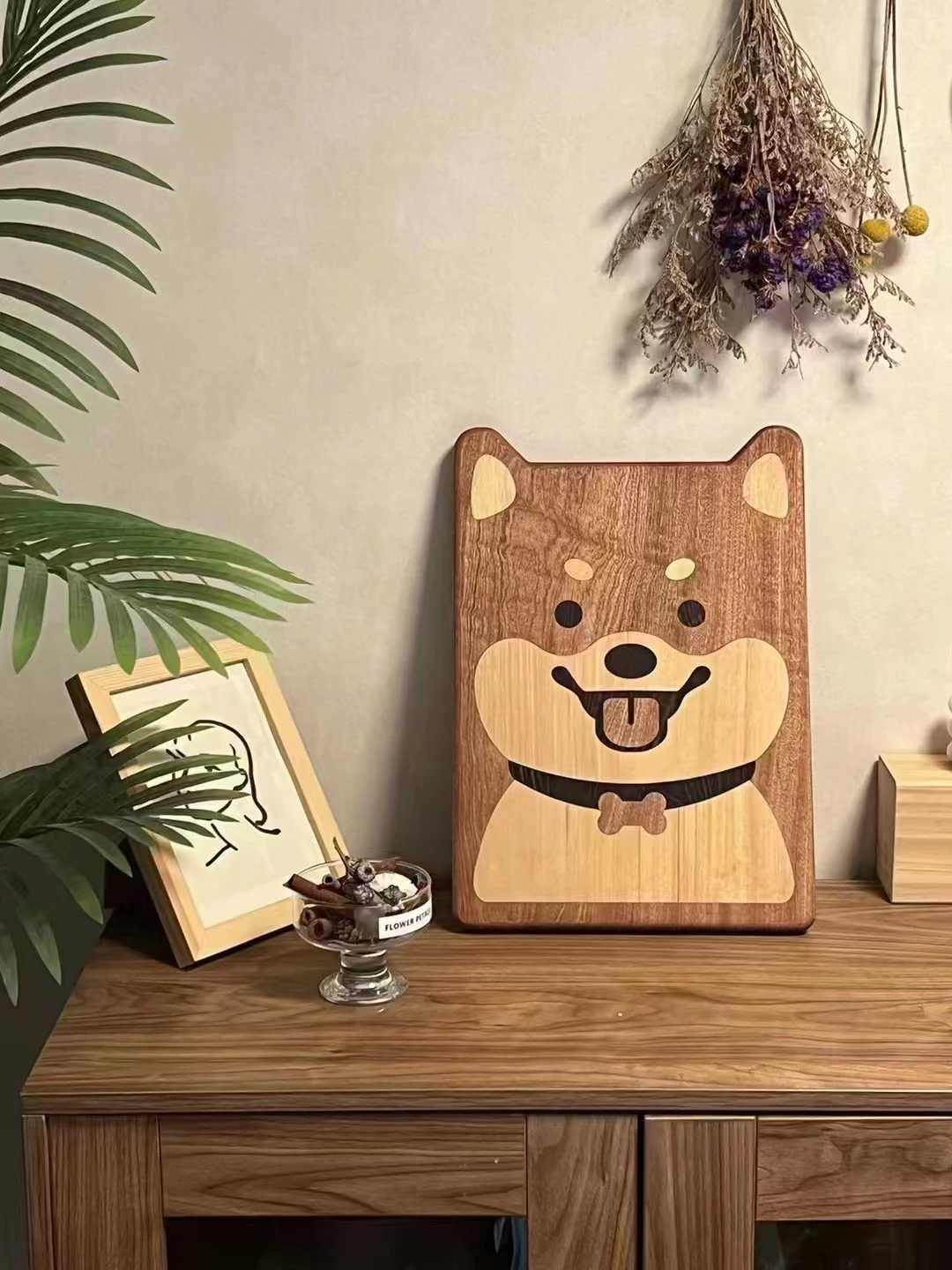 Original thickened Shiba Inu cutting board cute ebony chopping board cutting fruit new house chopping board cartoon chopping