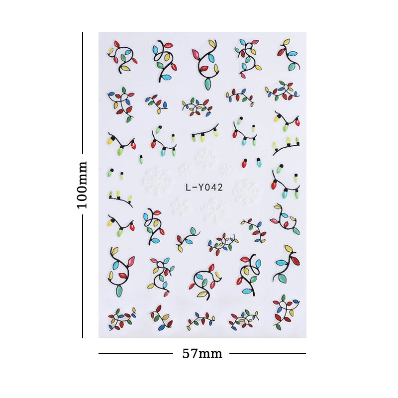 1 قطعة ملصقات أظافر عيد الميلاد المضيئة أضواء ملونة نجوم تصميم في الظلام النيون مسمار المنزلق ملصق مانيكير الزينة