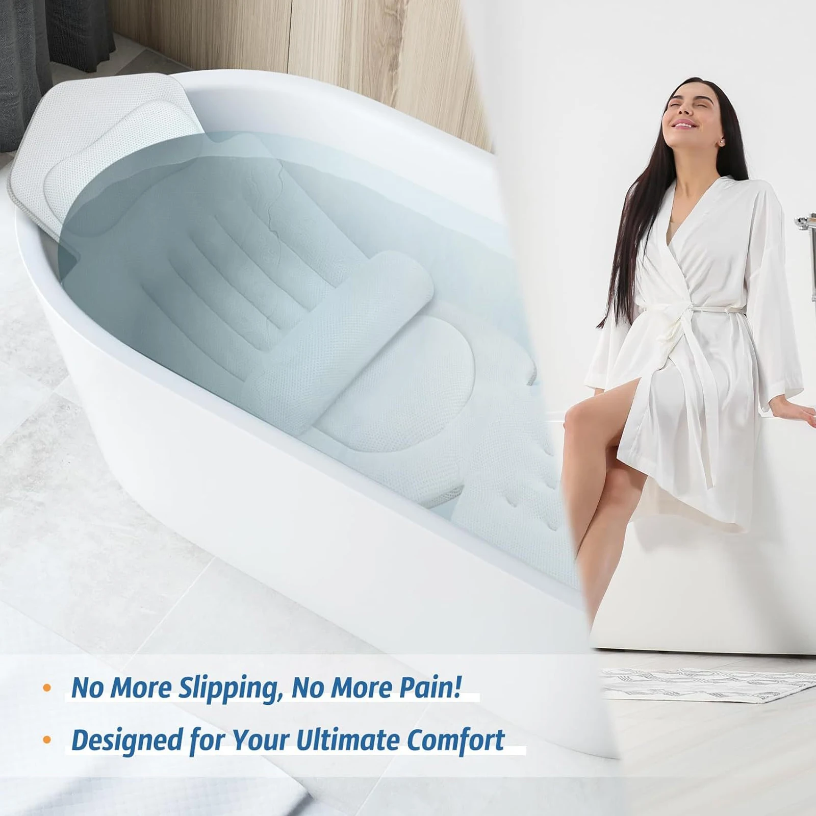 

Подушка для ванны для взрослых, эргономичная подушка-подголовник для спа-процедур, для расслабления шеи и спины, для всего тела