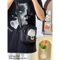 Y2K Mini Women's Korean Style Casual Crossbody Bag with Transparent Pocket, Small Shoulder Bag, Wallet and Phone DIY Bag - Image 6
