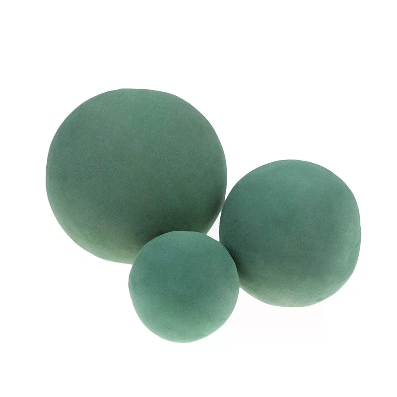 9/12/15cm Household Round Green Dried Flower Ball Mud Sponge Foam Bouquet Decoration For Fresh Floral Flower Arrangement Use