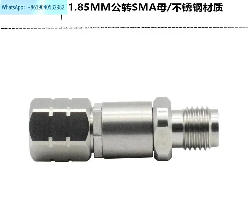 Millimeter Wave Adapter 1.85MM Circular SMA Female Stainless Steel 26.5GHZ Test Head Low Standing Wave Network Distribution
