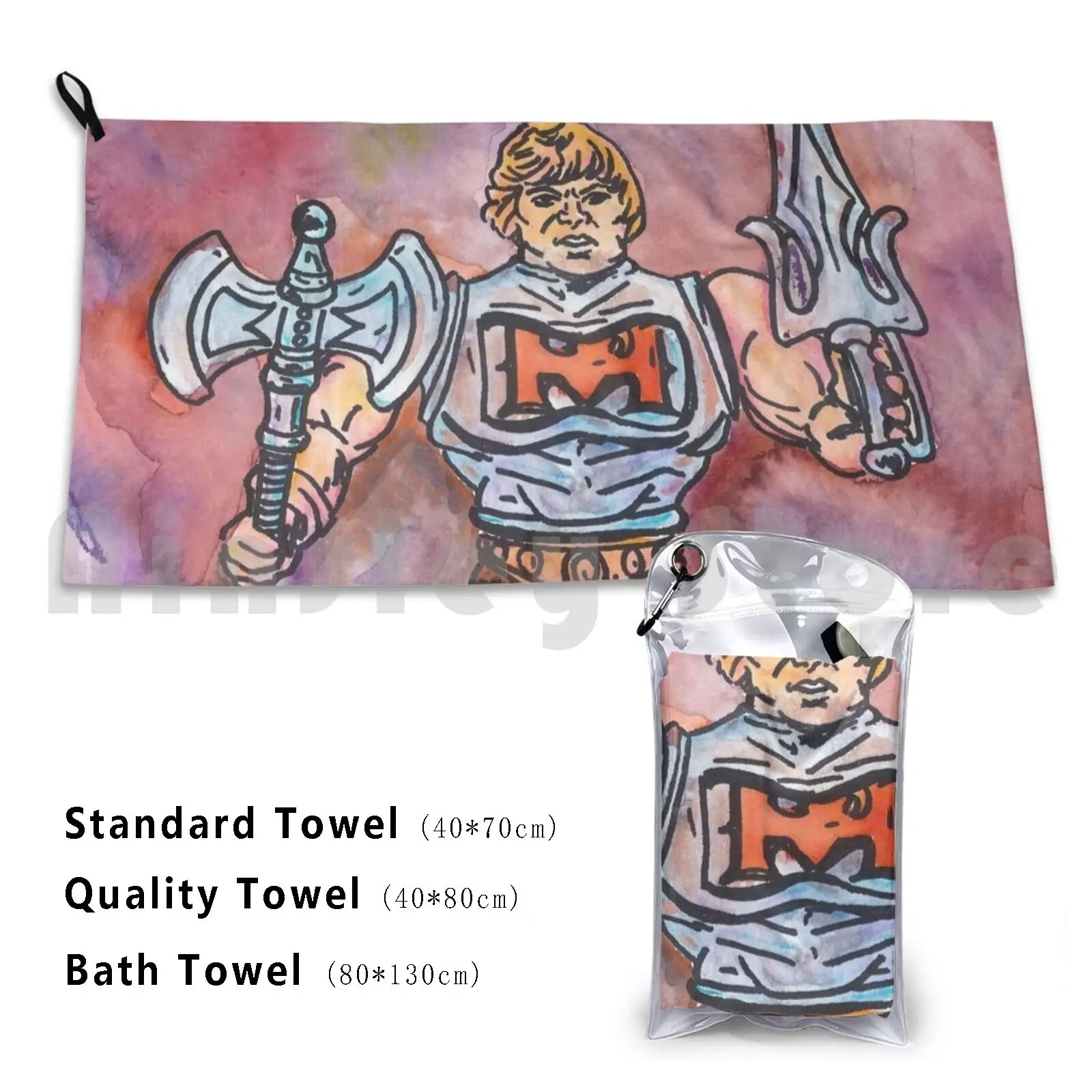 Battle Armor He-Man : Masters Of The Universe Custom Towel Bath Towel He Man Skeletor Masters Of The