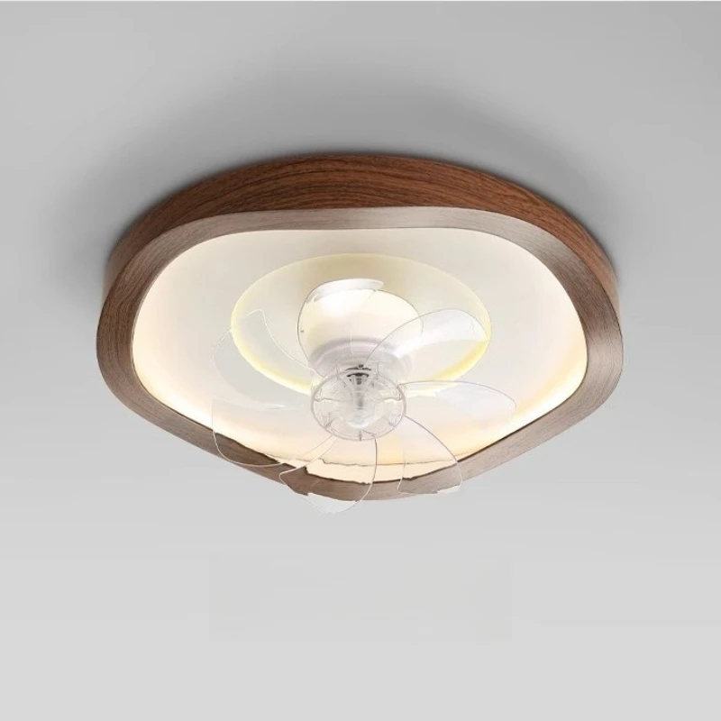 Wabi Sabi Style Ceiling Fan Light Minimalist Restaurant Eye Protection Ceiling Lamps with Fan Shaking Head Silent Master Bedroom