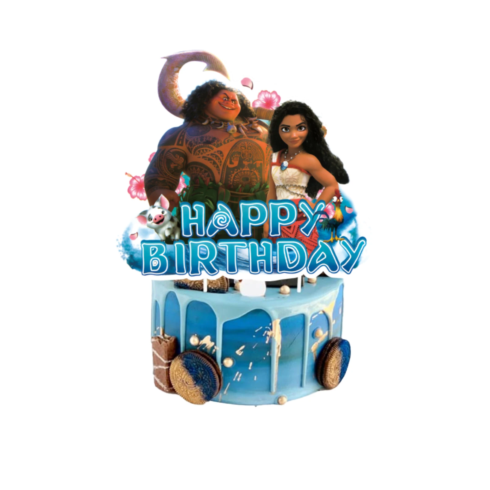 ديزني موانا كعكة توبر، زينة عيد ميلاد موانا، لوازم الحفلات موضوع موانا #5