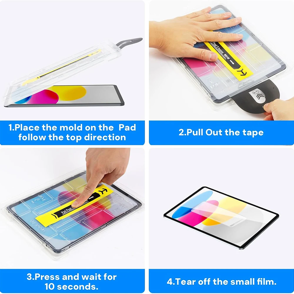 iPad 11th A16 2025用強化ガラススクリーンプロテクター、自動位置合わせインストールキット付き、iPad Air6 Air 11/13インチフィルム対応