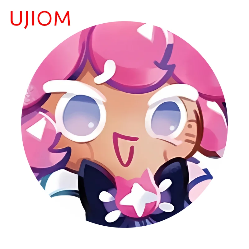 UJIOM Cookie Run Kingdom Circle Graphics Wall Sticker Exquisite Refrigerator Decal Versatile Room Decoration Accessories