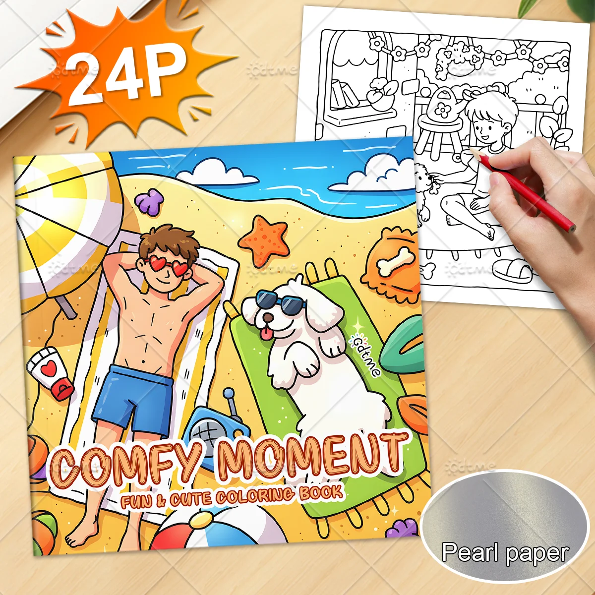 COMFY MOMENT Coloring Book for Adults Featuring Cute Cozy Daily Activities for Relaxation (Cozy Spaces Coloring)
