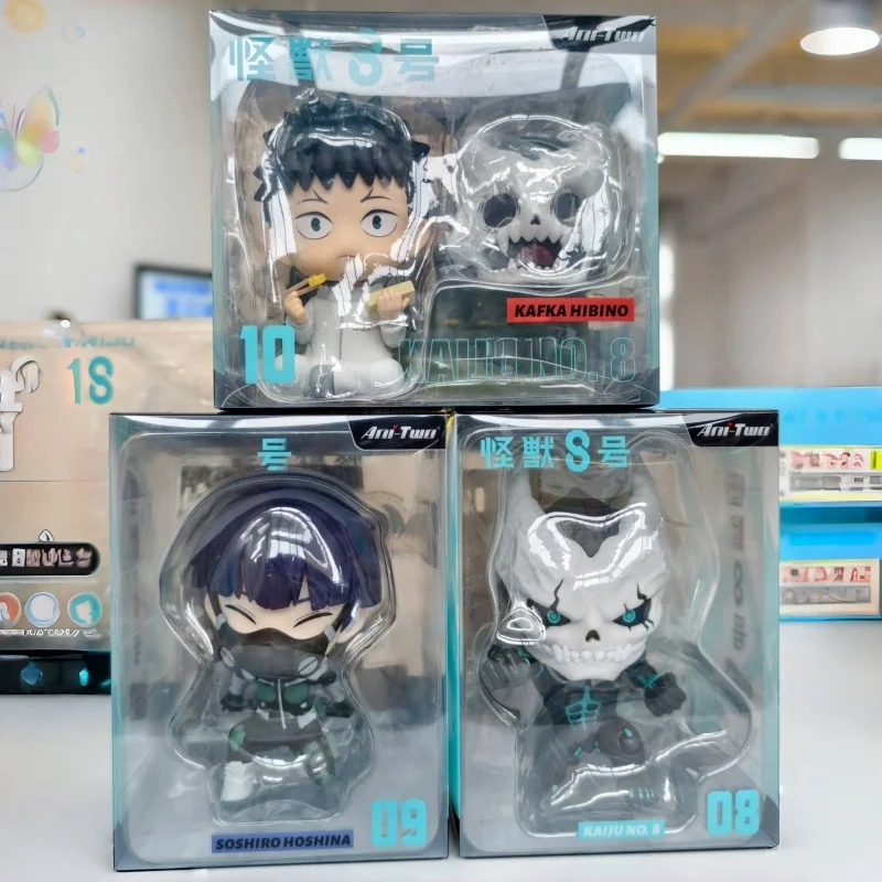 

New HOt Kaiju No.Eight Anime Action Figure 13cm Collectible Model Kafka Hibino & Soshiro Hoshina Sitting Posture Statues Toy