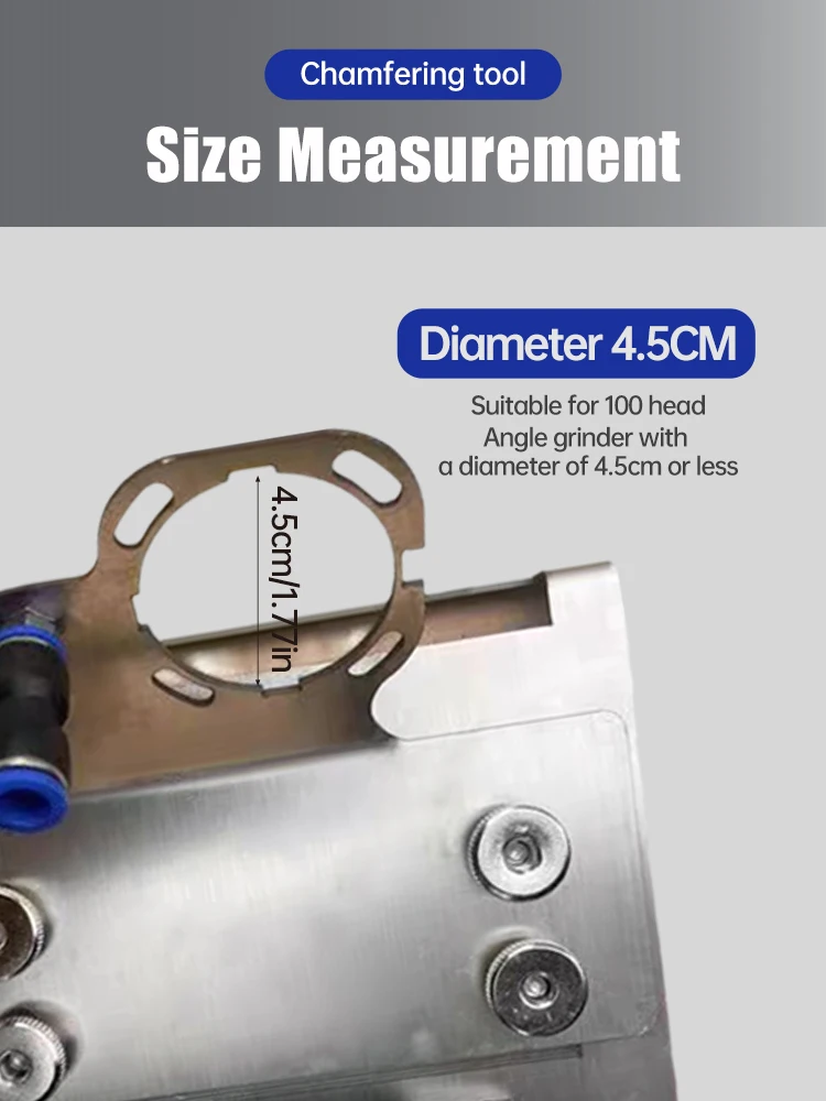 100 Type Angle Grinder Ceramic Tile Chamfering Frame New 45 Degree Water Pipe Dust Removal Small Portable Chamfering Tool