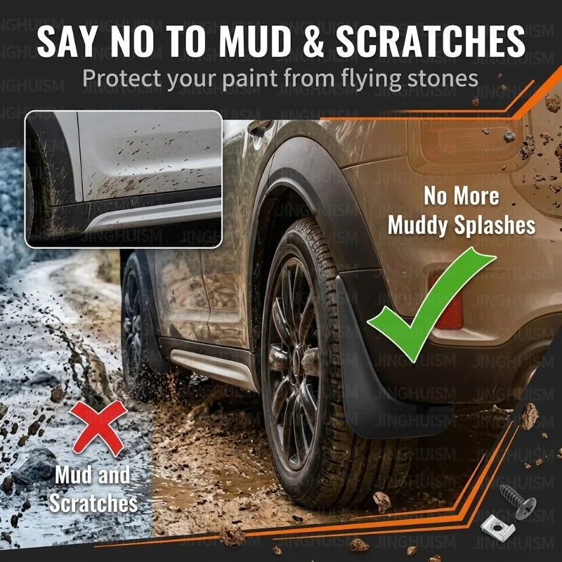 Mudguards Mud Flaps For BMW MINI Countryman Cooper F60 R60 2010-2022,Car Accessories Sand Mud, Protect Paint Sport Styling Parts