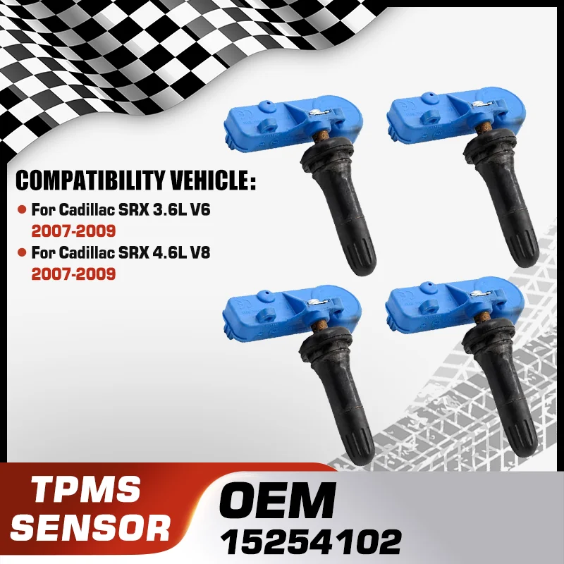 

For Cadillac SRX 3.6L V6 Cadillac SRX 4.6L V8 2007-2009 Car TPMS Tire Pressure Monitor Sensor System 15254102 25809220 433 MHz