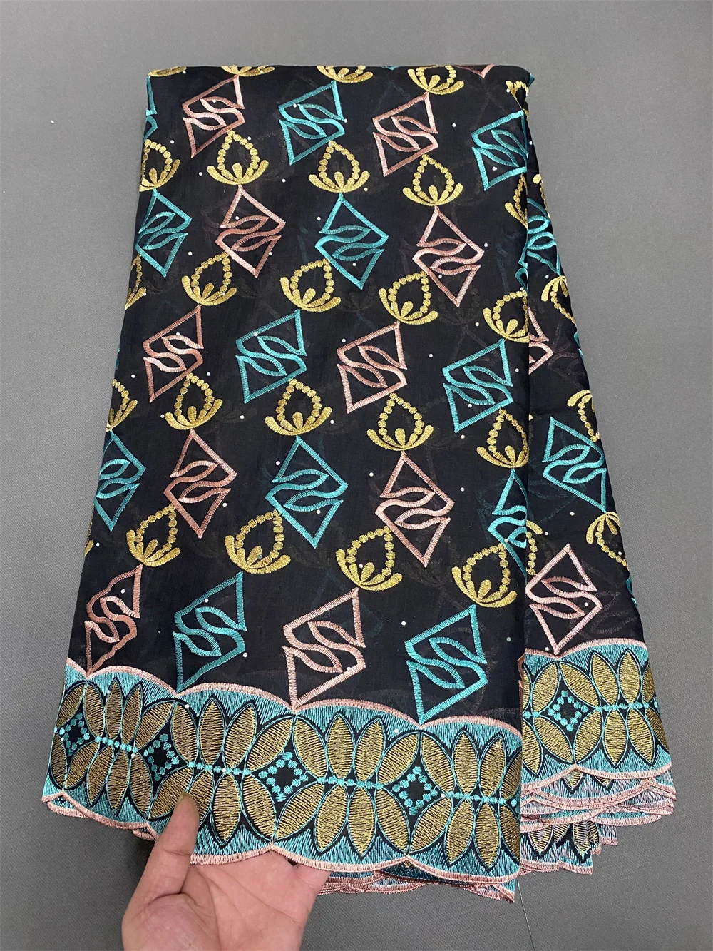 Promotion African Cotton Voile Lace Fabric 5 Yards Swiss Laces Fabrics for Traditional Clothing PSC-70