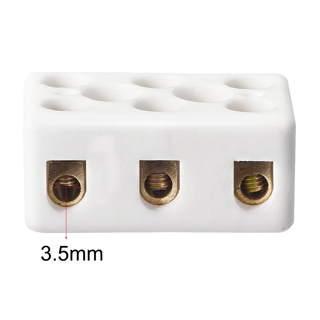 1/2Pcs 380V/25A 3Way 8Hole Ceramic Wiring Terminal Block High Frequency Porcelain Electrical Wire Connector Electrical Equipment