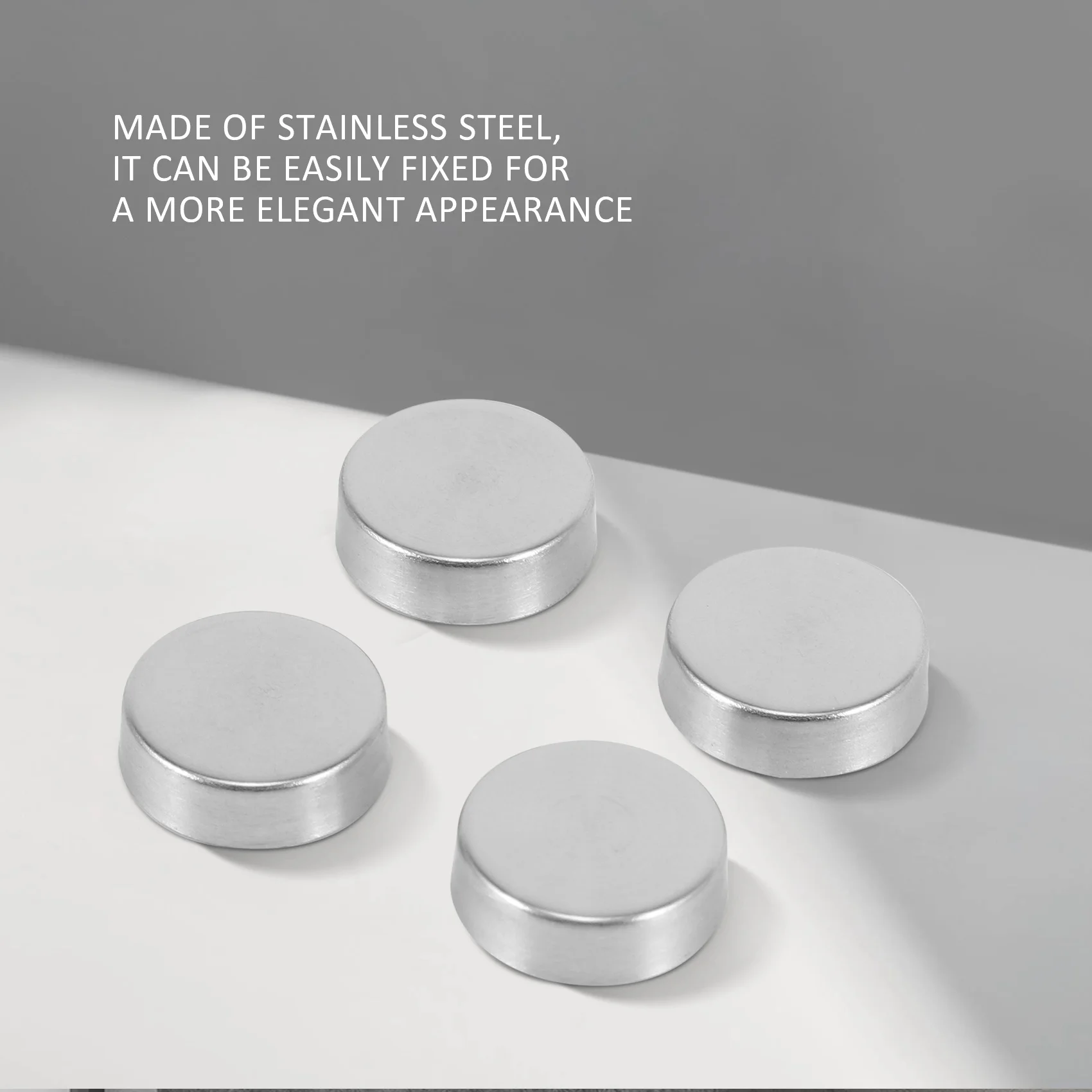 A64E 16 mm Stainless Steel Mirror Nails Screw Cap (8 Pieces)