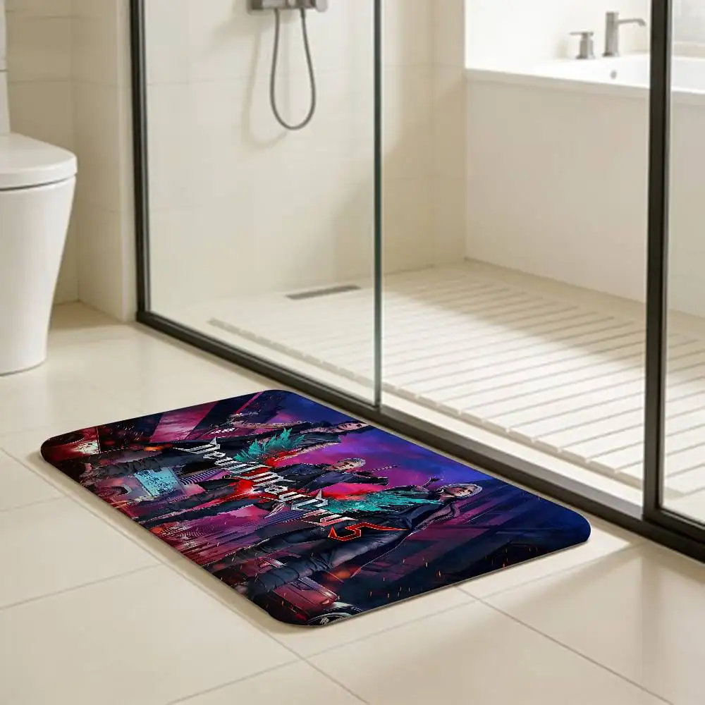 Game D-Devils May C-Cry Floor Mat Rectangle Anti-slip Home Soft Badmat Front Door Indoor Outdoor Mat Welcome Doormat