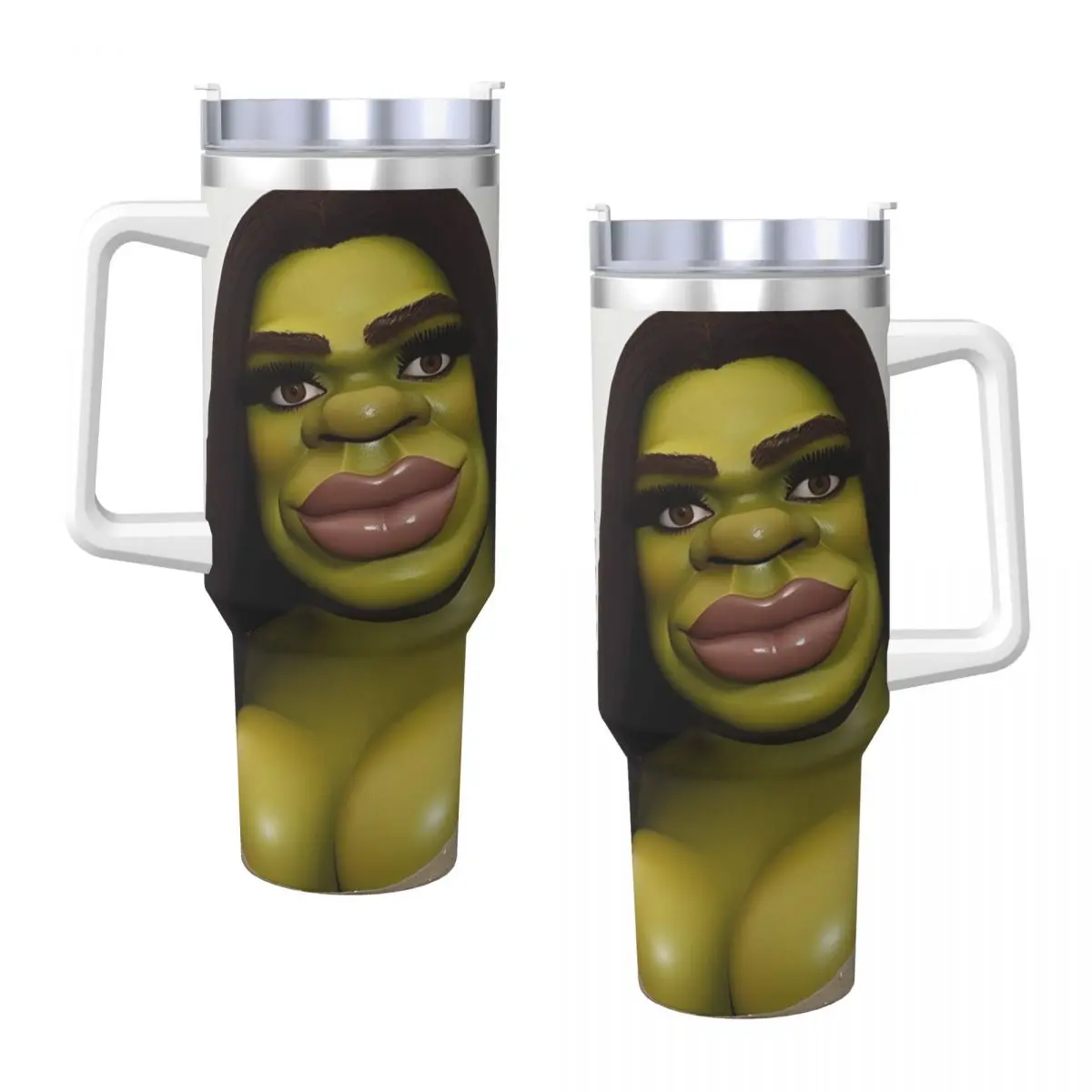 

Shreks Pun Funny Meme Tumbler Cold and Hot Water Bottle Leakproof Stainless Steel Thermal Mug Custom DIY Beach Car Mugs