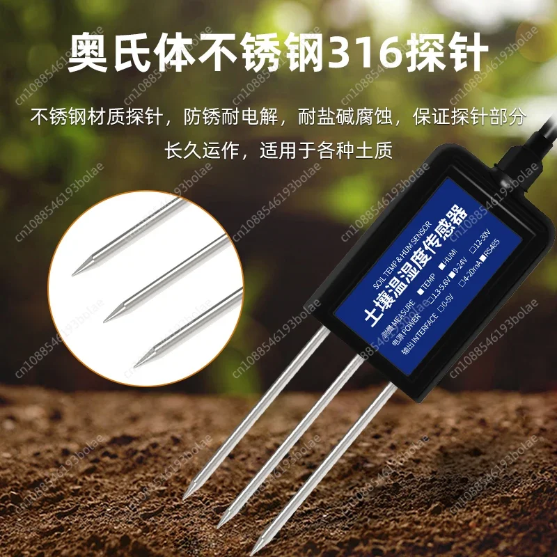 Soil Detector Temperature and Humidity Sensor High-precision PH, Moisture Conductivity Ec