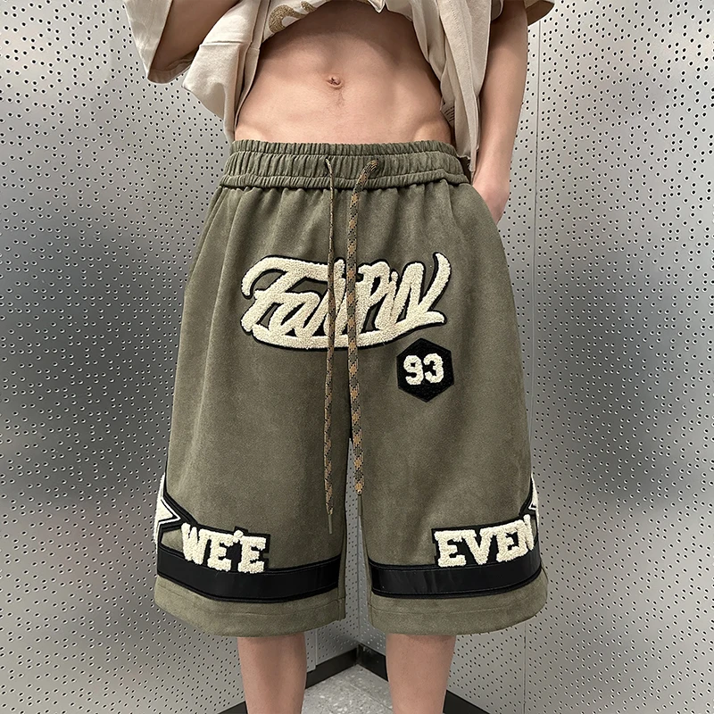 Y2K Retro Street Trend Cargo Shorts Men 2023 New Fashion Embroidery Short Pants Harajuku Hip Hop Loose Shorts Summer Joggers Men