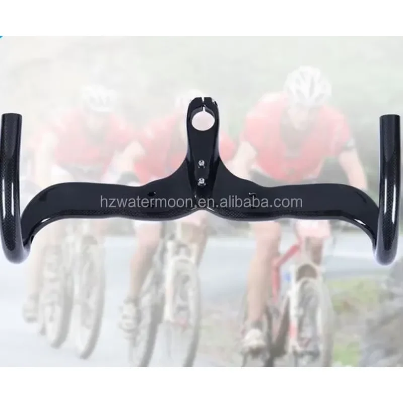 Custom Carbon Fiber Integrated Handlebar for Road Bike Whole Car Design Lightweight Aerodynamic Cycling Component Replacement