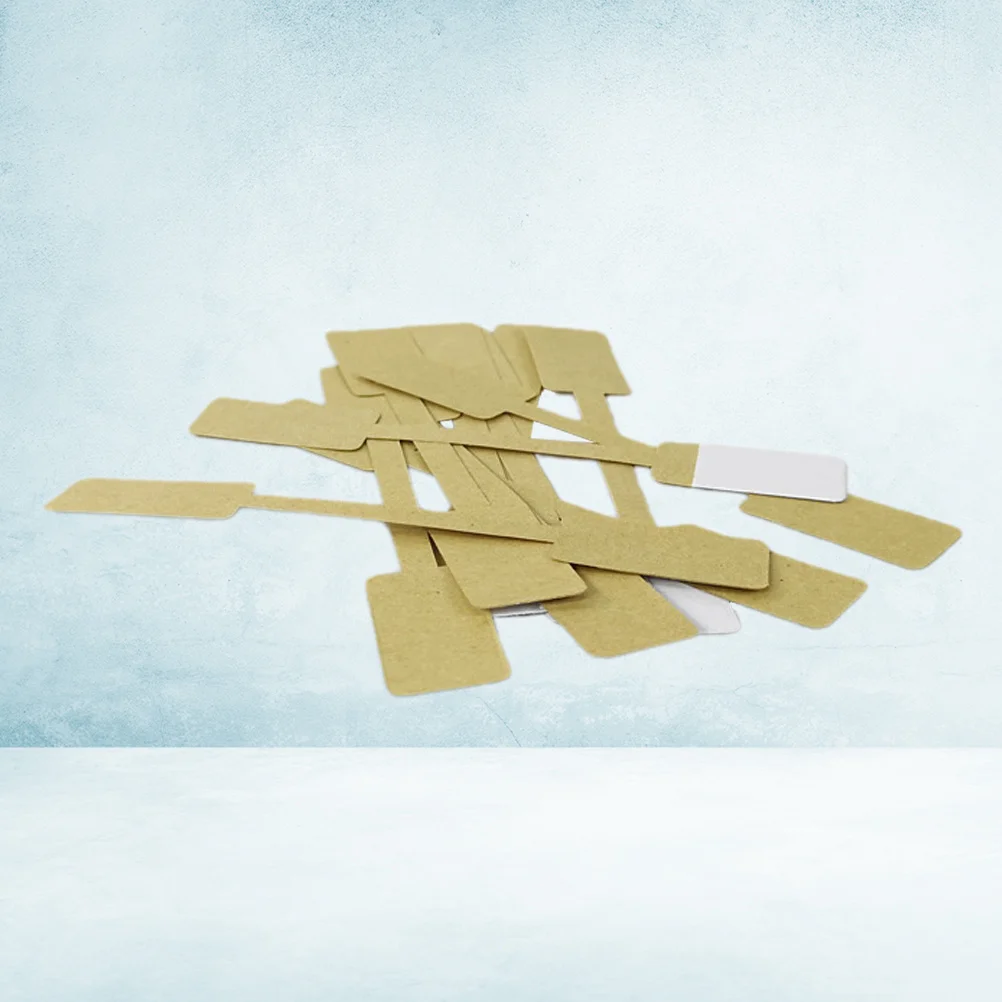 1 حزمة 100 ورقة 6 سنتيمتر مربع كرافت ورقة فارغة مجوهرات الأسعار العلامات لاصق عرض تسميات ل معلقة العلامات حلقة التسعير ملصقات