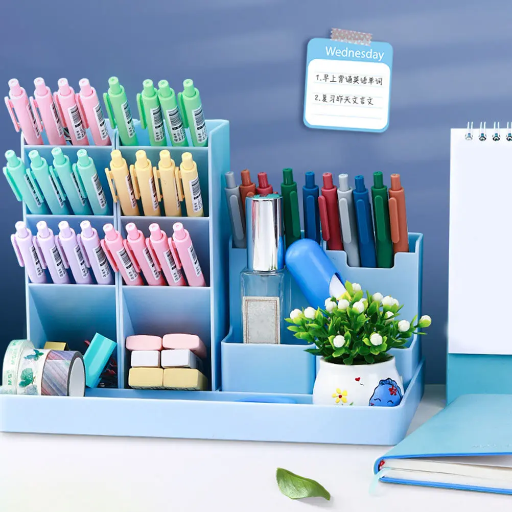 Drawer Style Pencil Holder Efficient Space Saving Design for Stationery and Brush Storage Desktop Accessory Pen Organizer
