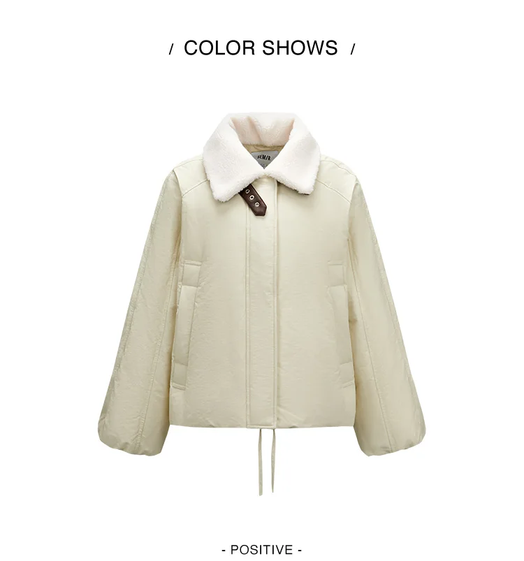 Semir Down Jacket Women Raglan Sleeve Removable Fur Collar 2026 New Winter Oversize Bud-Style Retro Outerwear Women's Clothing