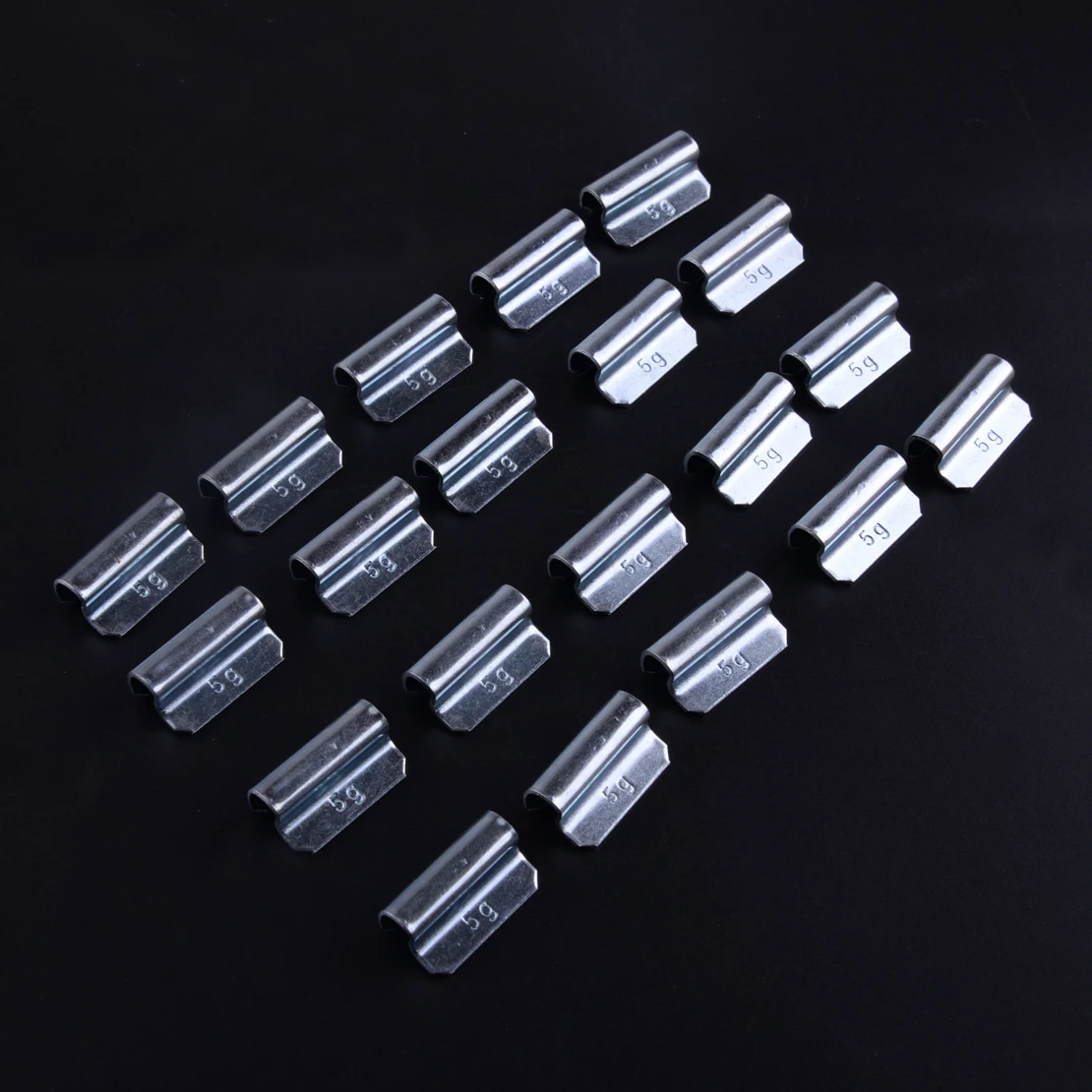 DWCX 20PCS 5g Clip In Metallo della gomma del Pneumatico Ruota Rim Adesivo Pesi di Equilibrio Blocco Diagnostico-Strumento per Auto moto Camion Van