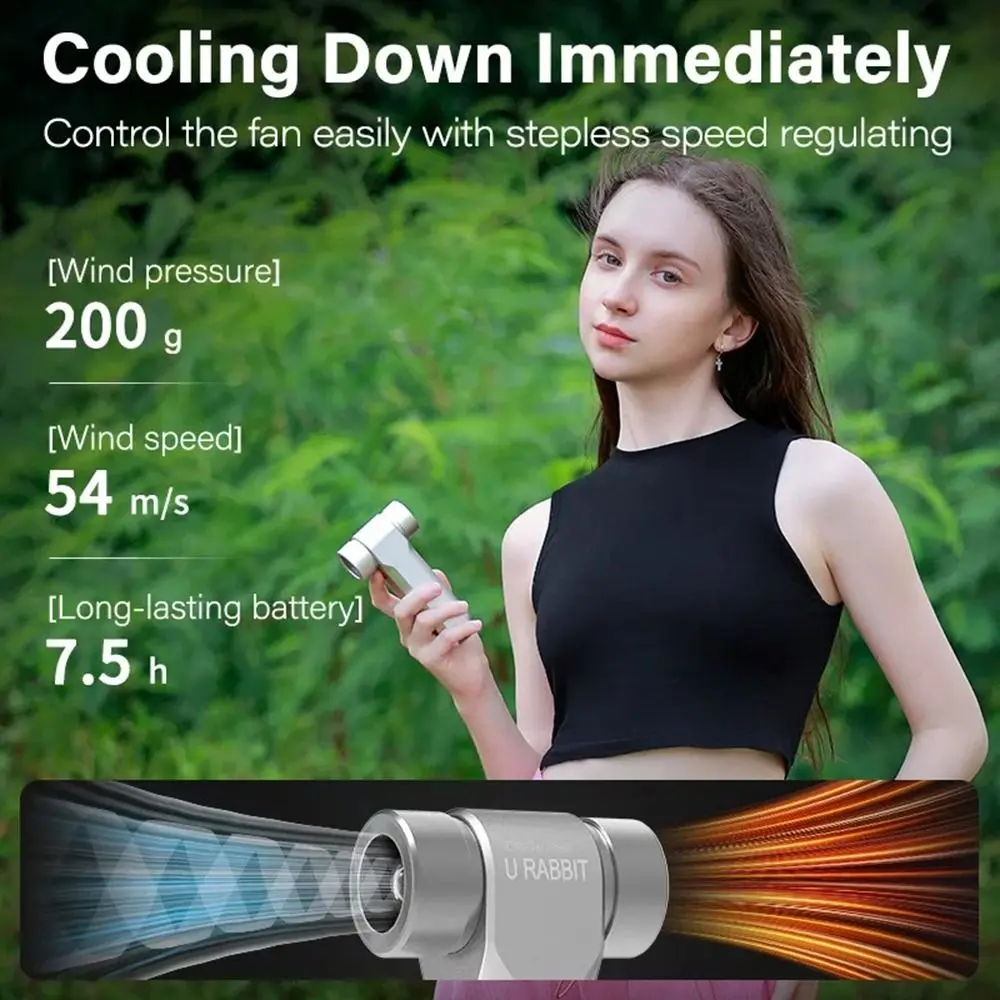 

130000PRM Mini Turbo Jet Fan Brushless Motor with LED Light Violent Turbofan Portable High Speed Power Air Duster Photography